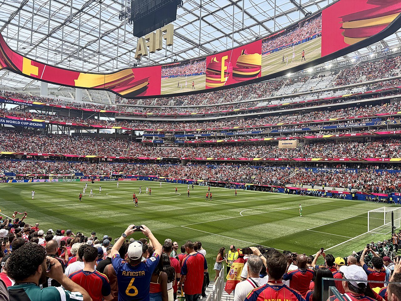 España durante el Mundial de 2026, en el partido contra Bélgica.