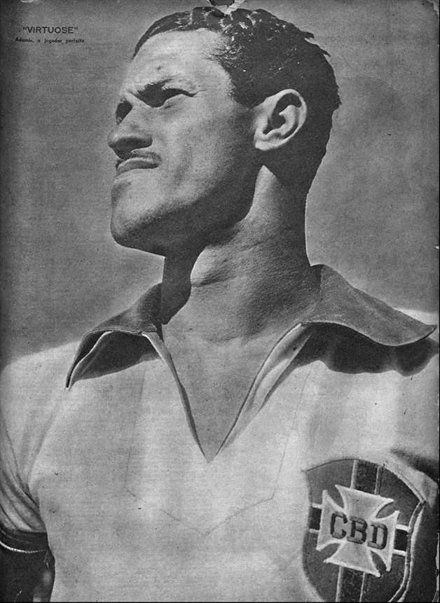 Ademir, máximo goleador del torneo, fotografiado durante el Mundial de 1950.