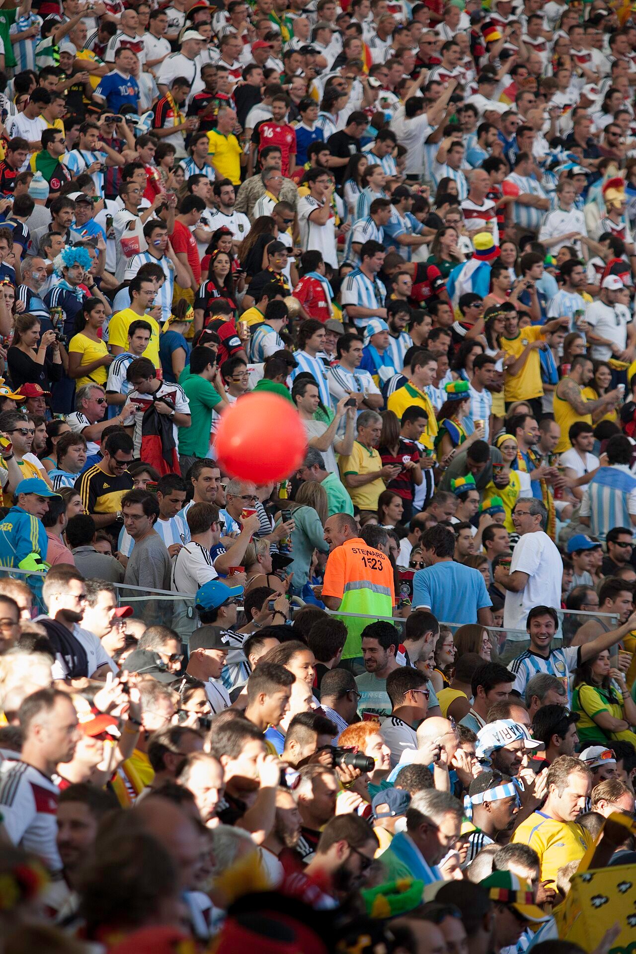 La grada del Maracaná durante la final de 2014.