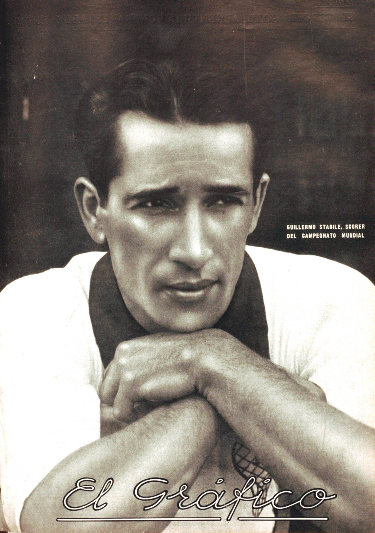 Guillermo Stábile, máximo goleador del primer Mundial con 8 goles.