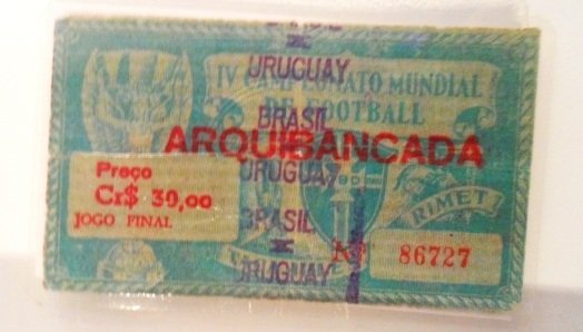 La entrada original del Brasil-Uruguay del 16 de julio de 1950.