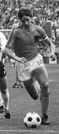 Cruyff durante la final del 7 de julio de 1974 en Múnich.