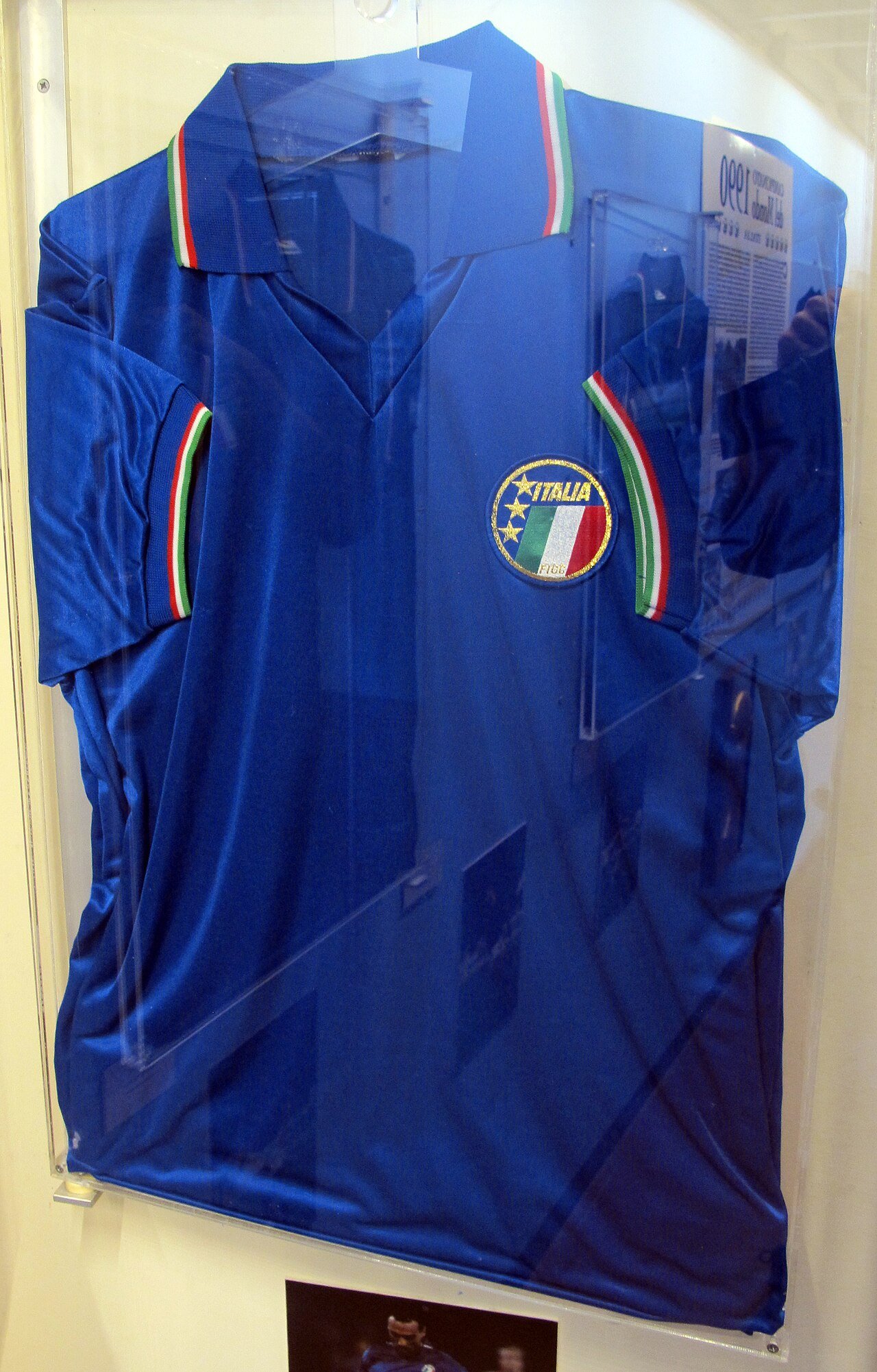 Una camiseta de Schillaci de 1990, en el Museo del Calcio de Florencia.